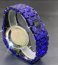 Image 2 of Dazzling Blue Rhinestone Luxury Watch 