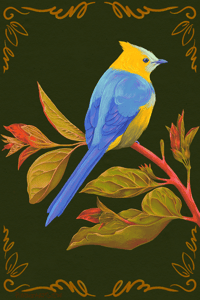 8X12 Silky-Tailed Flycatcher Print