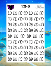 Image 20 of Day of the Week and Number Burst Planner Sticker O Font