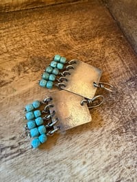 Image 3 of Turquoise Sterling Silver earrings . n7