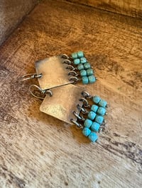 Image 2 of Turquoise Sterling Silver earrings . n7