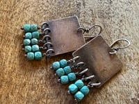 Image 5 of Turquoise Sterling Silver earrings . n7