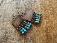 Image 6 of Turquoise Sterling Silver earrings . n7