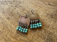 Image 7 of Turquoise Sterling Silver earrings . n7