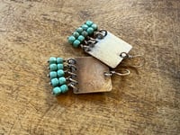 Image 9 of Turquoise Sterling Silver earrings . n7