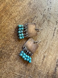 Image 10 of Turquoise Sterling Silver earrings . n7