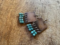 Image 16 of Turquoise Sterling Silver earrings . n7