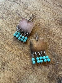 Image 17 of Turquoise Sterling Silver earrings . n7