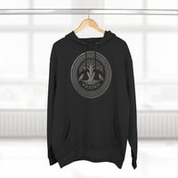 Image 3 of Viking Valknut Rune Hoodie — Norse Raven Shield Fleece Pullover