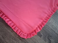 Image 1 of  Distressed Ruffle Dining Cushion/Bubble Gum