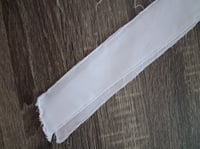 Image 3 of Distressed Ruffle Dining Cushion/White