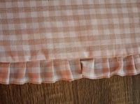 Image 2 of Distressed Ruffle Dining Cushion/Tan Gingham