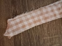 Image 3 of Distressed Ruffle Dining Cushion/Tan Gingham