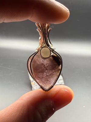 Super 7 Heart, Cut by Me, with Opalite