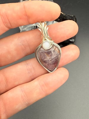Super 7 Heart, Cut by Me, with Opalite