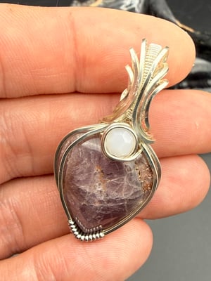 Super 7 Heart, Cut by Me, with Opalite