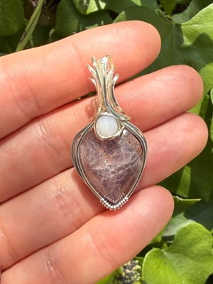 Super 7 Heart, Cut by Me, with Opalite