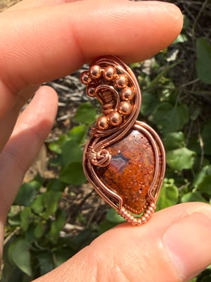Tiny Red Moss Agate (cut by me)