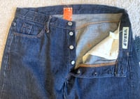 Image 2 of Hiroshi Kato denim 45rpm selvedge indigo dyed jeans, made in Japan, size 32