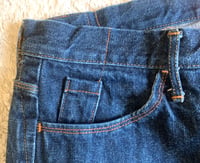 Image 7 of Hiroshi Kato denim 45rpm selvedge indigo dyed jeans, made in Japan, size 32
