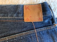 Image 10 of Hiroshi Kato denim 45rpm selvedge indigo dyed jeans, made in Japan, size 32
