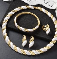 Image 1 of Luxury two-tone Dubai Jewelry Set Necklace