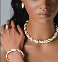 Image 2 of Luxury two-tone Dubai Jewelry Set Necklace