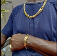 Image 1 of 18K Golden Stainless Steel Jewelry Set