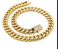 Image 4 of Men 18k gold plated necklace set