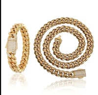 Image 6 of Men 18k gold plated necklace set