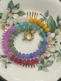 Image 1 of Colour Block Candy Stone Necklace