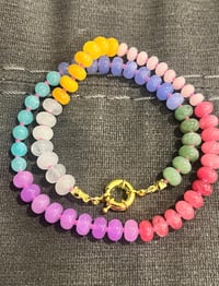 Image 2 of Colour Block Candy Stone Necklace