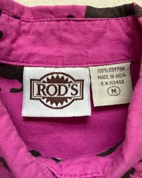 Image 3 of Magenta Horse Button Down-Youth M