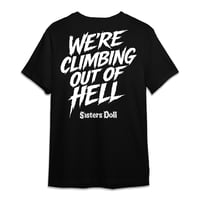 Image 2 of 'Climbing Out Of Hell' Skull Tee - Sisters Doll UK Tour 2026