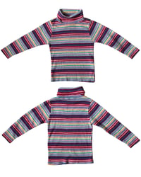Image 2 of Vintage Rainbow Stripe Turtleneck-12m*