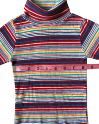 Image 3 of Vintage Rainbow Stripe Turtleneck-12m*