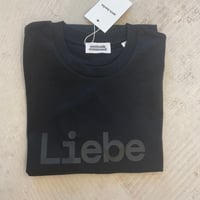 Image 2 of Liebe T-Shirt Black with black Liebe –  unisex 