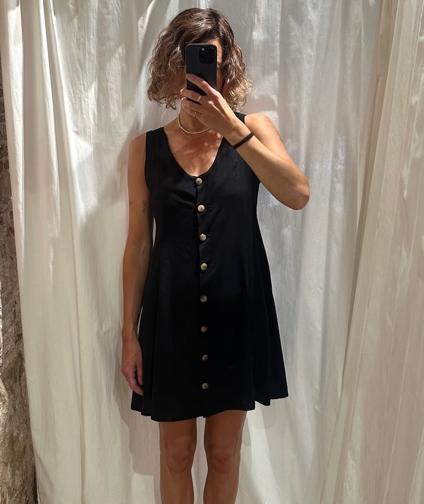 Image of TANIT dress 2 fabrics IVORI 