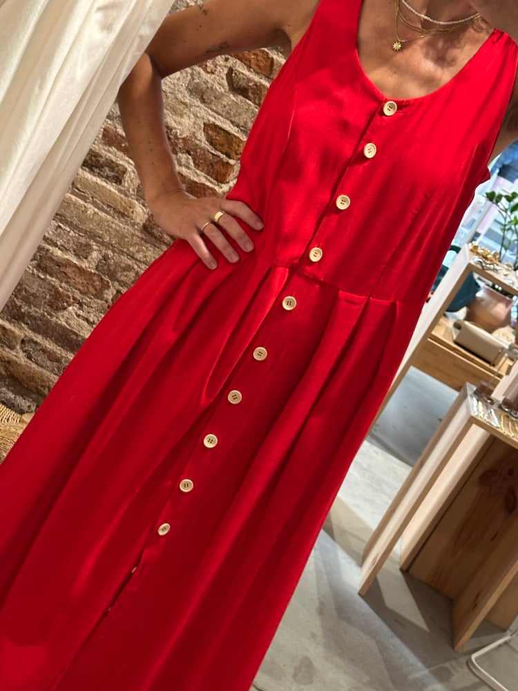Image of JILLY dress 2 fabrics IVORI 