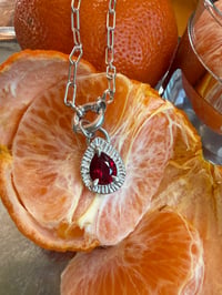 Lab ruby necklace