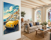 Image 4 of FIAT 500 Cabriolet "La Dolce Vita” Fine Art vintage style