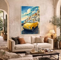 Image 5 of FIAT 500 Cabriolet "La Dolce Vita” Fine Art vintage style