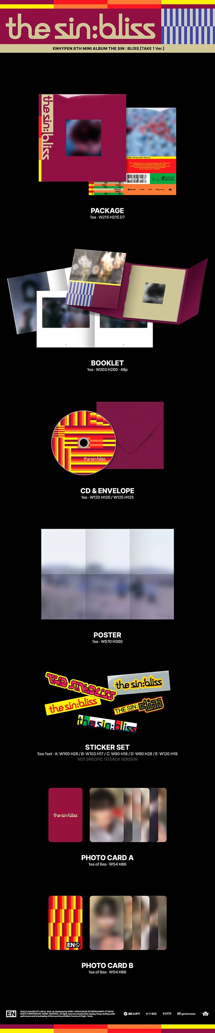 Image of [PRE-ORDER] Enhypen ‘THE SIN : BLISS’ + Weverse Shop POBs
