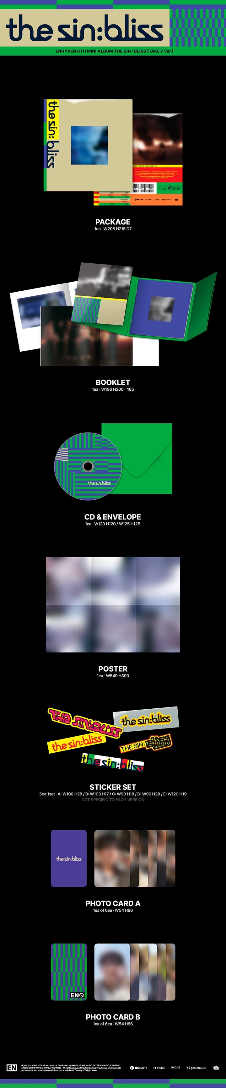 Image of [PRE-ORDER] Enhypen ‘THE SIN : BLISS’ + Weverse Shop POBs