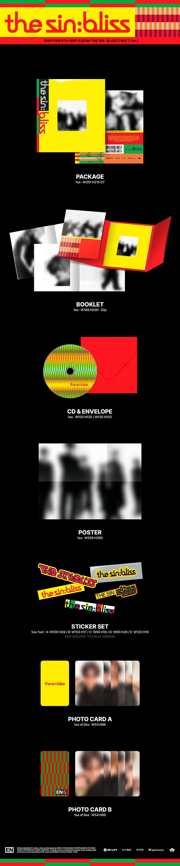 Image of [PRE-ORDER] Enhypen ‘THE SIN : BLISS’ + Weverse Shop POBs