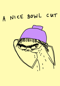 BOWL CUT 5x7 numbered and signed PRINT
