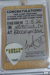 Image 3 of NASHVILLE , TN 4-8-26 STAGE PLAYED PICK/ CARD COMBO