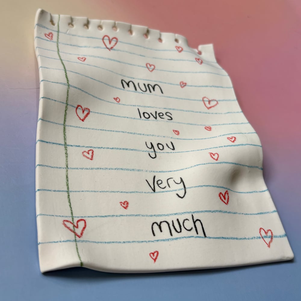 Image of Large Mum note Porcelain 