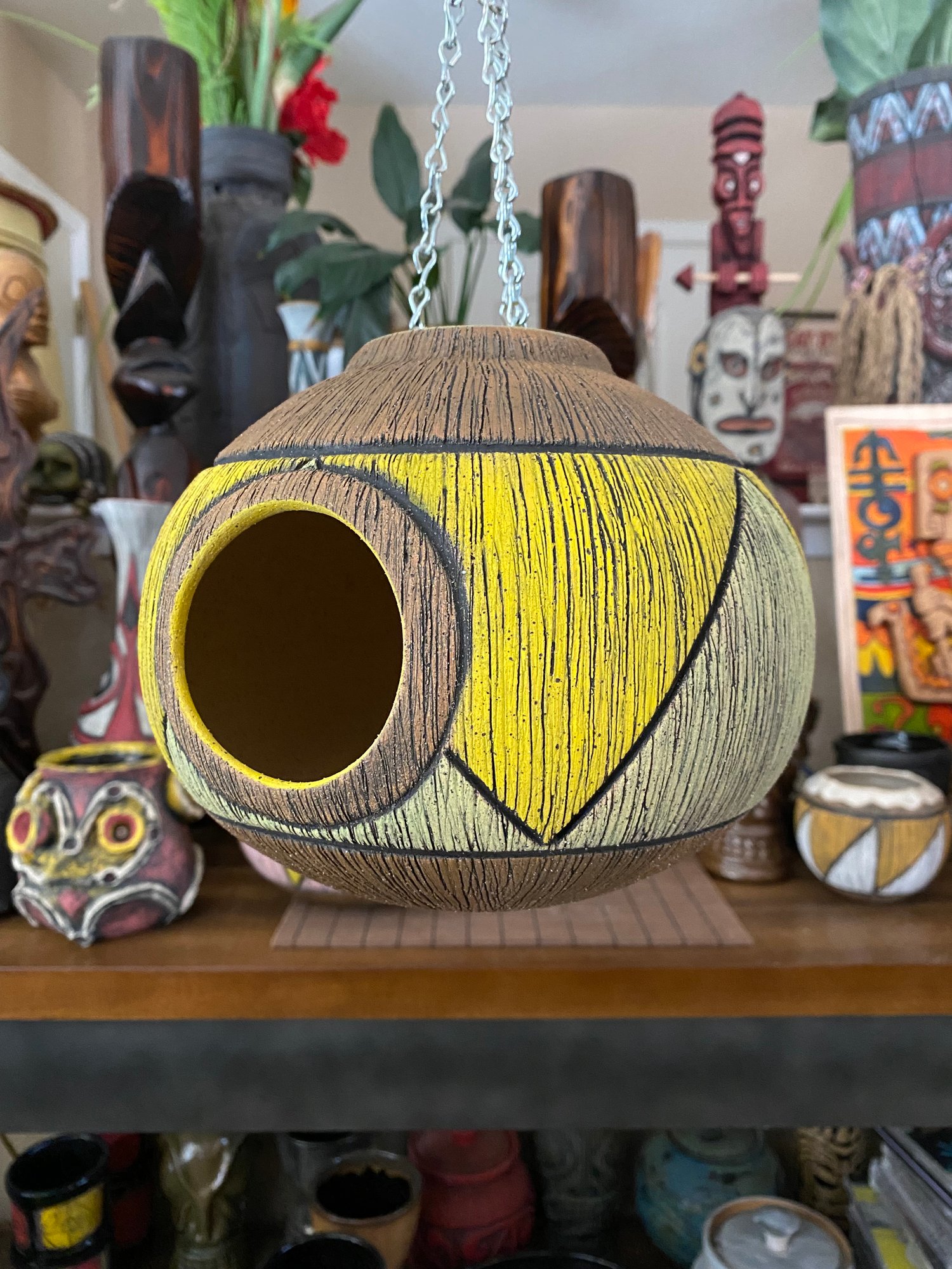 Image of Yellow/Green Birdhouse (a) - US Shipping Included 