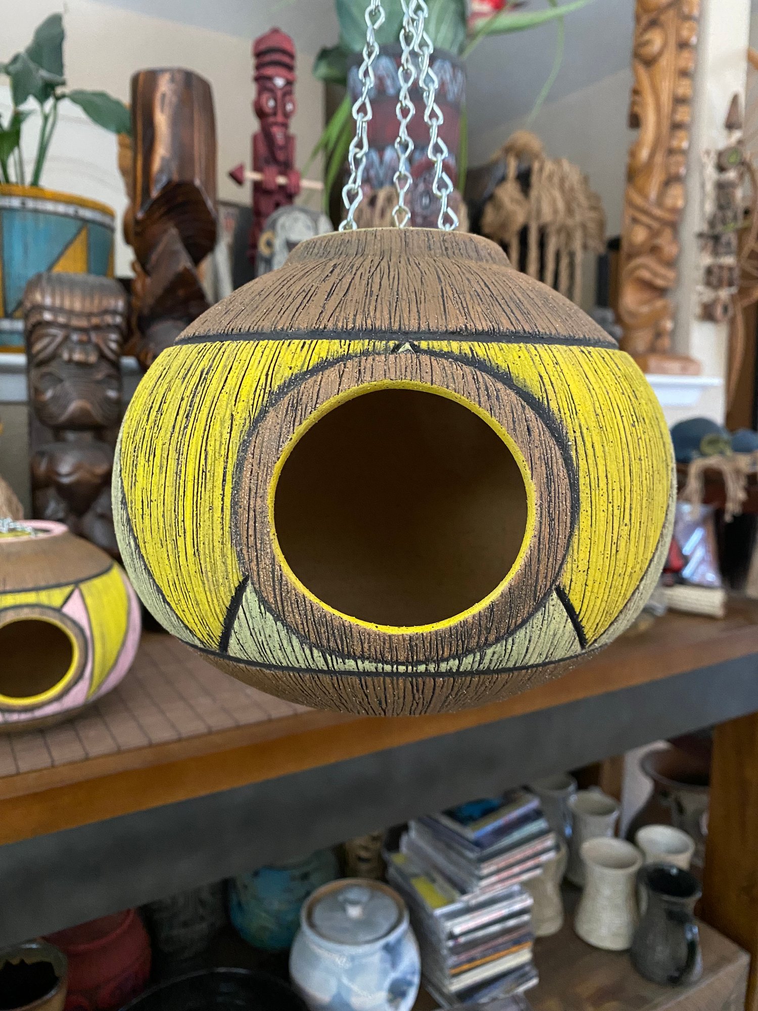 Image of Yellow/Green Birdhouse (a) - US Shipping Included 